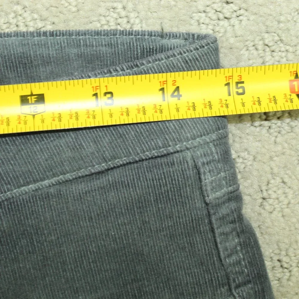 Fabrizio Gianni Women's 6 Grey Stretch for High Comfort Mini Corduroy Pants